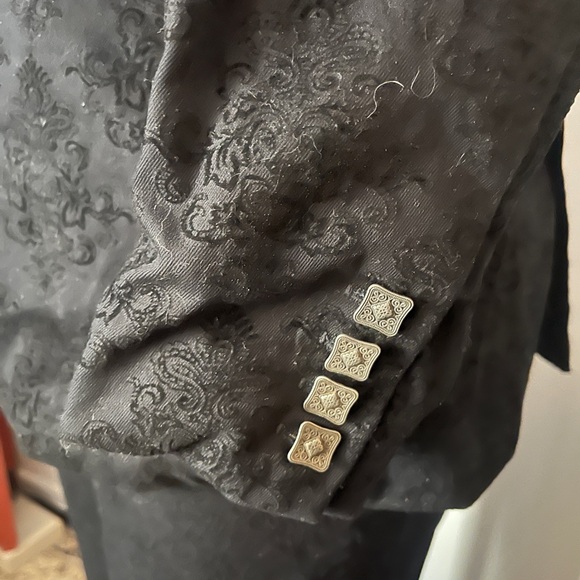 Back flocked denim 2 peice suit (custom made) - Picture 3 of 7